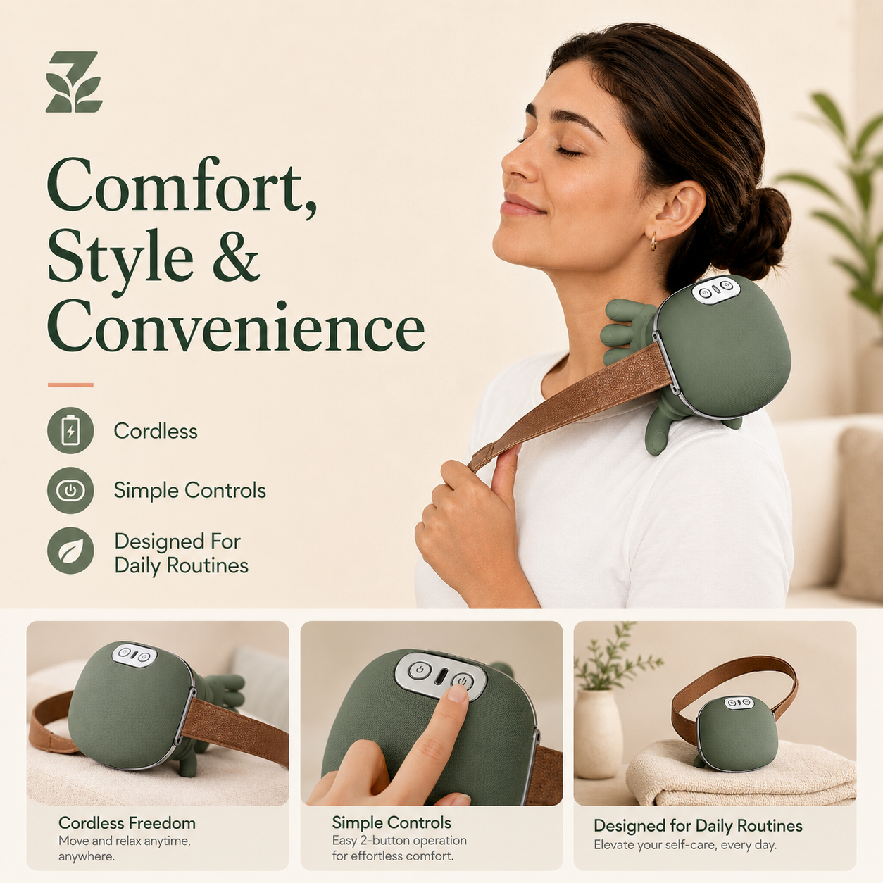Zedanova cordless massager comfort style and convenience benefits