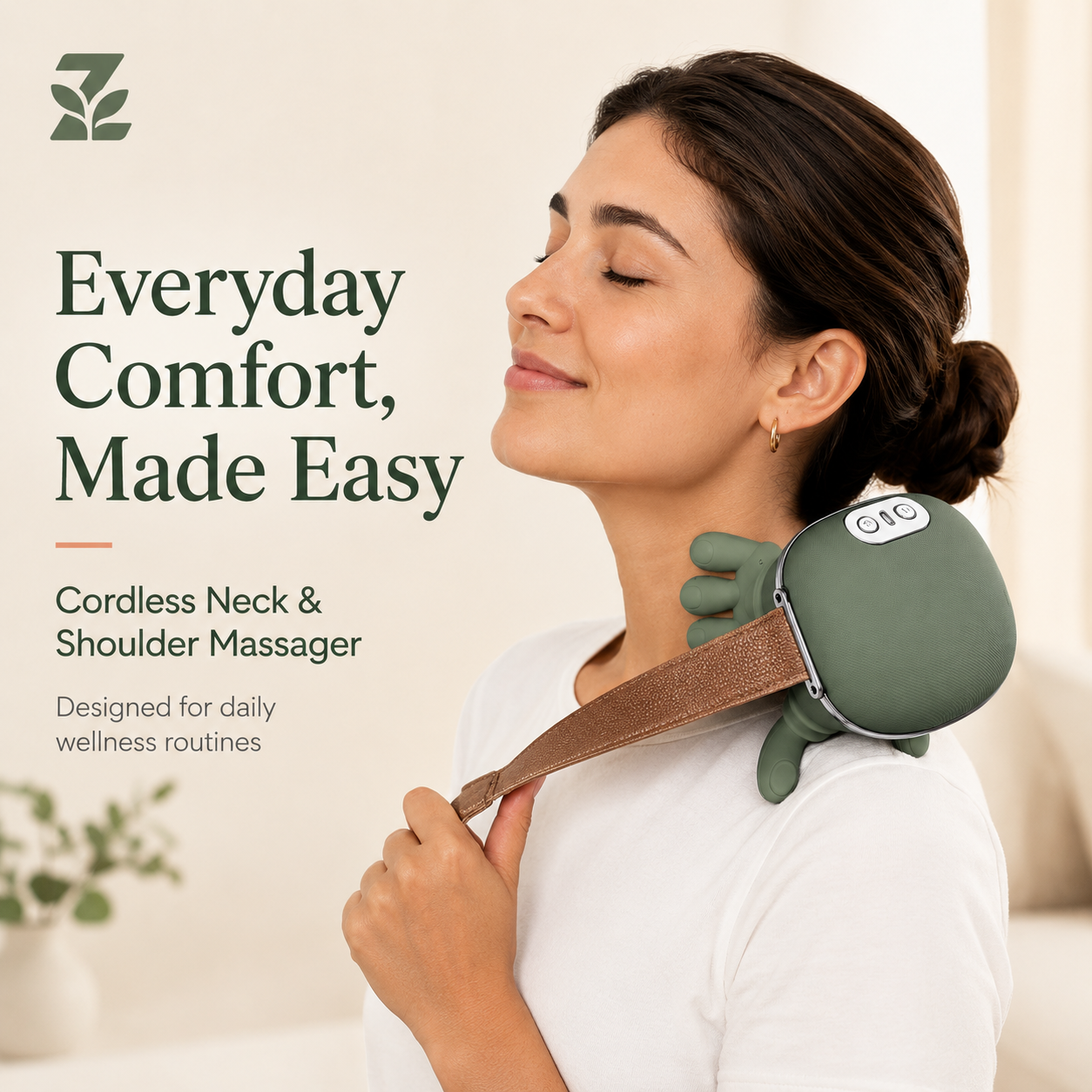 Zedanova cordless neck and shoulder massager lifestyle image